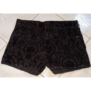 H&M Black Designed Denim Shorts